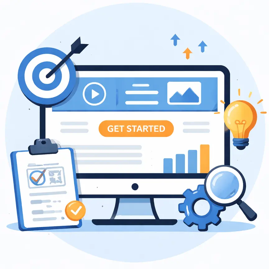 Landing page design service focused on conversion and lead generation for businesses